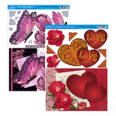 Papel para Decoupage Litoarte 3D Hot Stamping 22,8cm x 30,8cm - 1 unidade
