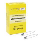 Alfinete de Segurança Bacchi Niquelado N.4 com 50 Und