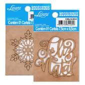 Aplique em Papel Cardboard Natal Litoarte CBLN 7,5cmx8,5cm