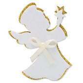 Aplique de EVA com Glitter Anjo Estrela Ouro 1686 com 08 Und