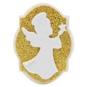 Aplique de EVA com Glitter Tag Anjo Estrela Ouro 1690 com 05 Und