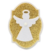 Aplique de EVA com Glitter Tag Anjo Ouro 1691 com 05 Und