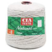 Barbante Cia Textil Natural N.08 1,0Kg 735mts