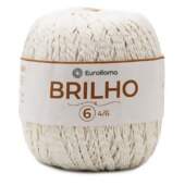 Barbante EuroRoma Brilho Ouro Cru n°6 400g