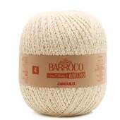 Barbante Barroco Natural Brilho Ouro nº4 700g