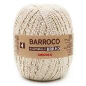 Barbante Barroco Natural Brilho Ouro N.4 400g