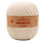 Barbante Barroco Natural Brilho Prata nº4 700g