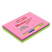 Bloco Adesivo Adelbras com 4 Cores Neon 76x101mm 100Fls