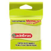 Bloco Adesivo Adelbras Amarelo 76x76mm 100Fls