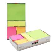 Bloco Adesivo Smart Notes Box Neon Presente com 4 Blocos