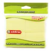 Bloco Adesivo Adelbras Amarelo 38mmx51mm