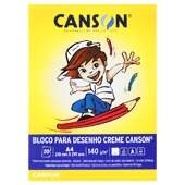 Bloco Para Desenho A4 Canson Creme 140g com 20 Folhas