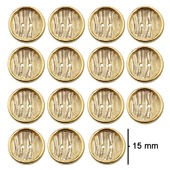 Botão KR 2 Furos 9279/24 Dourado - C/24 Unidades FL