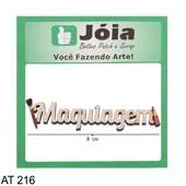 Botão MDF Patchwork Ref 216 Maquiagem - Jóia