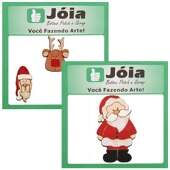 Botão MDF Patchwork Modelos de Natal - Jóia