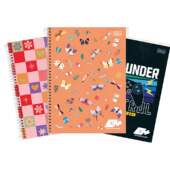 Caderno Quadriculado Capa Dura Universitário Tilibra D+ 1x1 96 Folhas FL