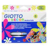 Caneta Permanente Giotto Decor Materiais com 6 Cores