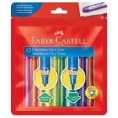 Canetinha Hidrográfica Faber-Castell Vai e Vem 15.0112VVZF com 12 Cores FL