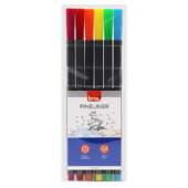 Canetinha Hidrográfica BRW Fineliner 0,4mm F1002 com 06 Und