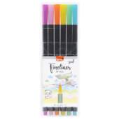 Canetinha Hidrográfica BRW Fineliner Tom Pastel 0,4mm F1003 06 Und