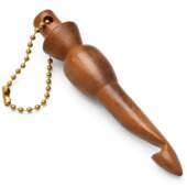 Chaveiro Agulha De Crochê Pragentemiuda Madeira 10cm