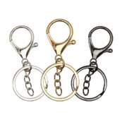 Chaveiro Argola com Corrente Circulo 30x67mm 06 Und