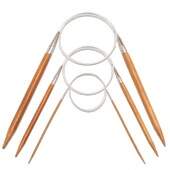 Agulha Circular de Tricô Bambu Circulo 100cm