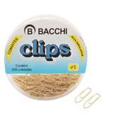 Clips Bacchi Dourado N.05 Caixa com 200 Und