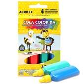 Cola Colorida Acrilex Sortida Ref.02604 com 04 Und