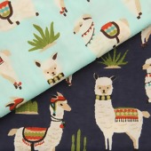 Tecido Patchwork Eva e Eva Coleção Lhama 0,48x1,46mts