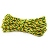 Cordão São Francisco Ref.01/10F 5mm Cor 29 Verde-Amarelo com 10mts