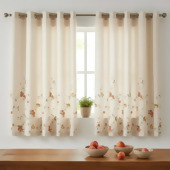 Cortina para Cozinha Athenas Dohler com Ilhós Pêssegos 2,00x1,20m