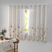 Cortina para Cozinha Olga Dohler c/ Ilhós Pêssegos 3,20 x 1,50m
