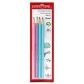 Ecolápis Grafite Max Pastel Faber-Castell Nº2 SM/1205PASTEL com 04 Und FL