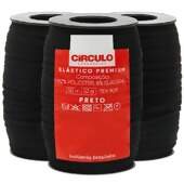 Elástico Premium Circulo 3,5mm Preto com 50mts