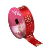 Fita de Cetim Progresso N.05 026 Feliz Natal Vermelho 10mts