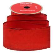 Fita de Natal Cromus 6,3cm 1014366 Glitter Vermelho 9,14mts