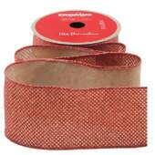 Fita de Natal Cromus 6,3cm 1206709 Quadriculado Glitter Cru-Vermelho 9,14mts