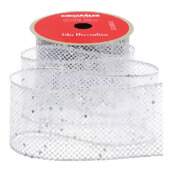 Fita de Natal Cromus 6,3cm 1694038 Tela Prata 9,14mts