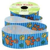 Fita de Gorgurão Pet Patinhas Listra G2385 Art Fitas 38mm 10mts