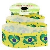 Fita de Gorgurão Art Fitas 38mm Copa 17 Bandeira do Brasil 10mts FL