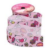 Fita de Gorgurão Estampada Progresso N.09 38mm 162 Tendência Fun 10mts