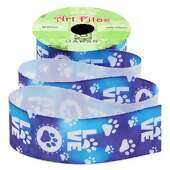 Fita de Gorgurão Art Fitas Ref.G1567 Love Pet Azul 38mm 10mts