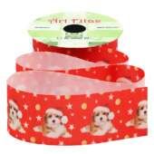 Fita de Gorgurão Pet Natal Art Fitas 04 Dog Noel Estrela 38mm 10mts