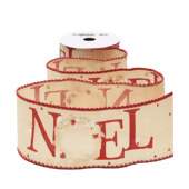 Fita de Natal Progresso Aramada Frase Noel 001 63mm 10mts