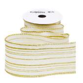 Fita de Natal Progresso Aramada Listra Glitter 001 63mm 10mts