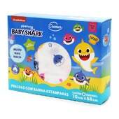 Fralda Cremer Luxo com Bainha Baby Shark 70x68cm com 05 Und FL