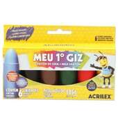 Giz de Cera Meu 1° Giz Acrilex Ref.09506 6 Cores 185g