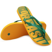 Sandalias Havaianas Vai Brasil Amarelo - 1 Par 