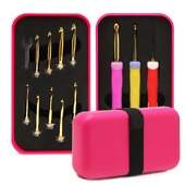 Kit Agulha de Crochê Pink com 12 Pontas FL